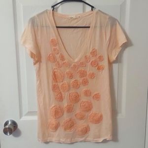 J crew pink rose v neck